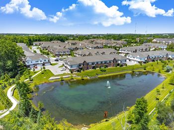 Abundant green space with woodland and wetland areas